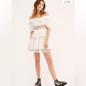 Free People Mixed Emotions Off-The-Shoulder Mini Dress